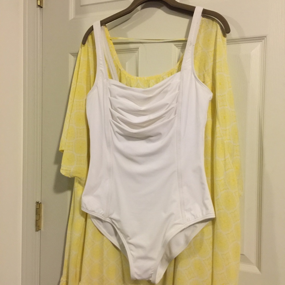 White swimsuit one piece